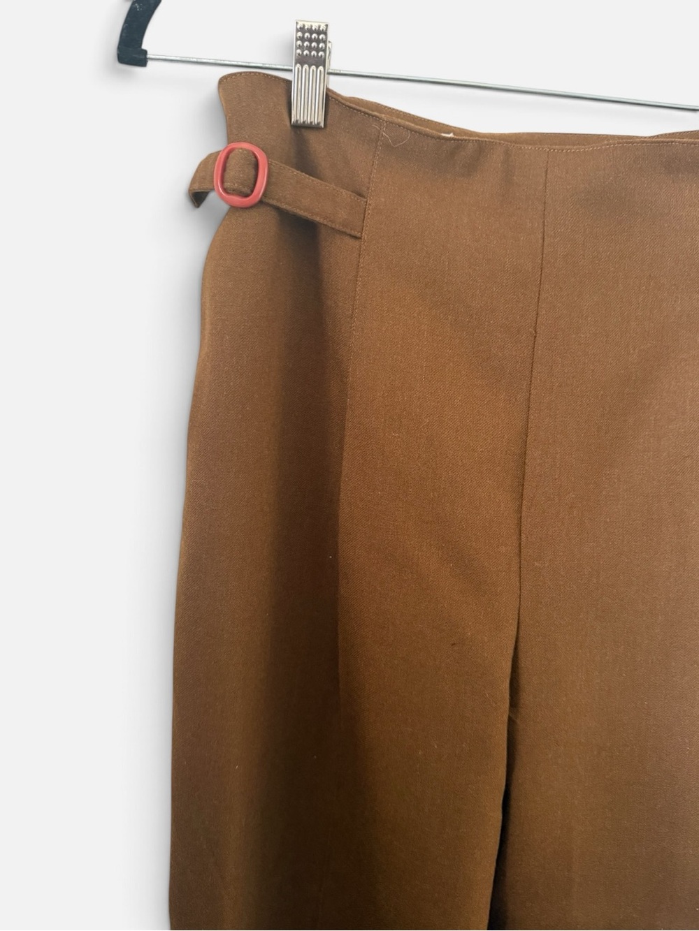 Dior Brown Wide-Leg Trousers with Side Buckle Detail - Picture 5 of 9